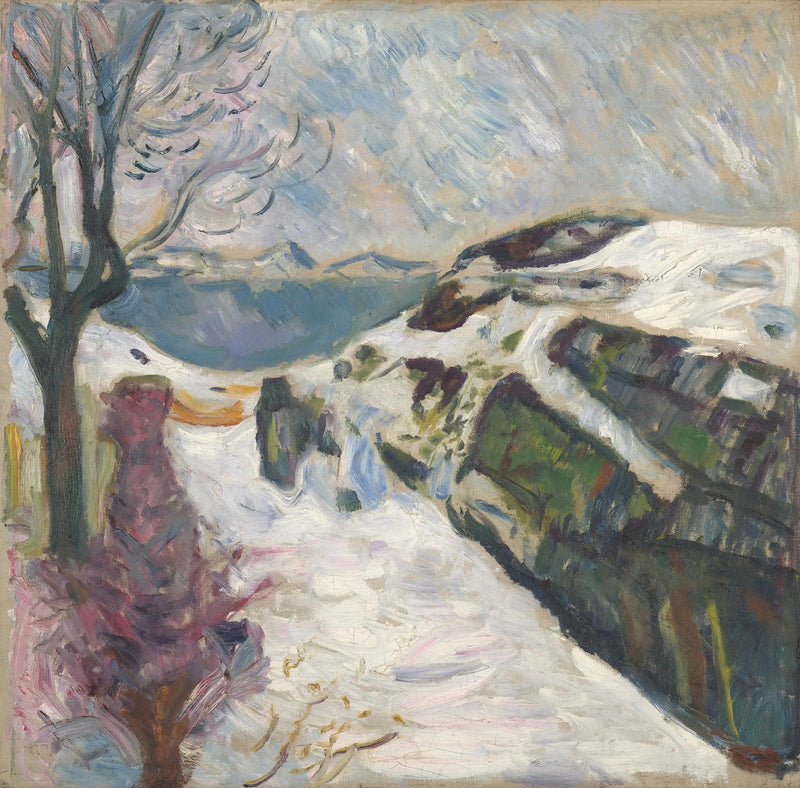 Zimowy krajobraz z Kragerø - Edvard Munch