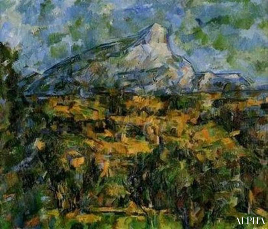 Paysage d'Aix avec le Mont Saint-Victoire - Paul Cézanne - Reproductions de tableaux et peintures haut de gamme