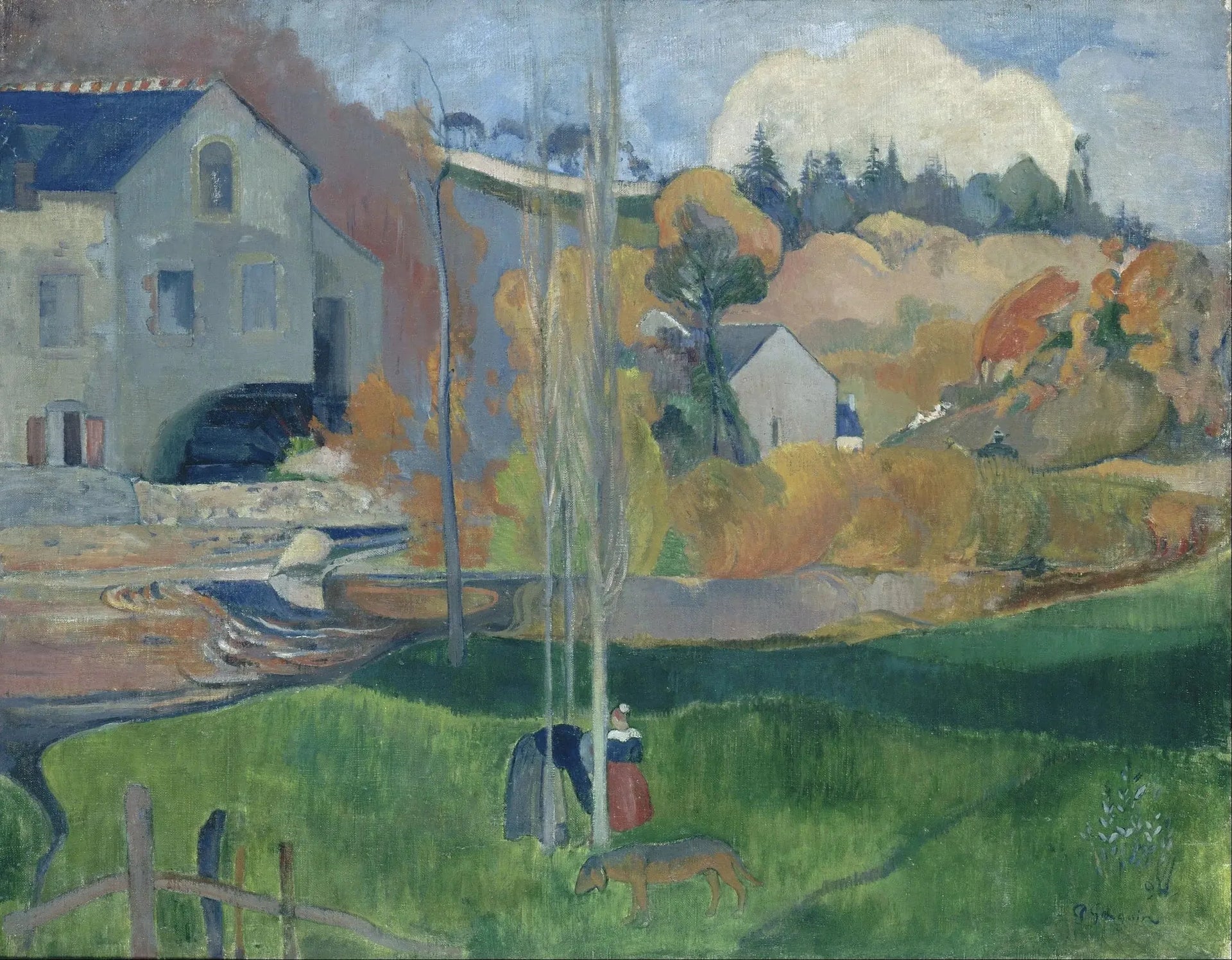 Paysage de Bretagne. Le moulin David - Paul Gauguin image 1 copie peinte à la main à l’huile
