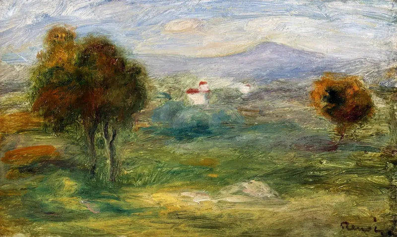 Krajobraz z Cros-de-Cagnes. - Pierre-Auguste Renoir