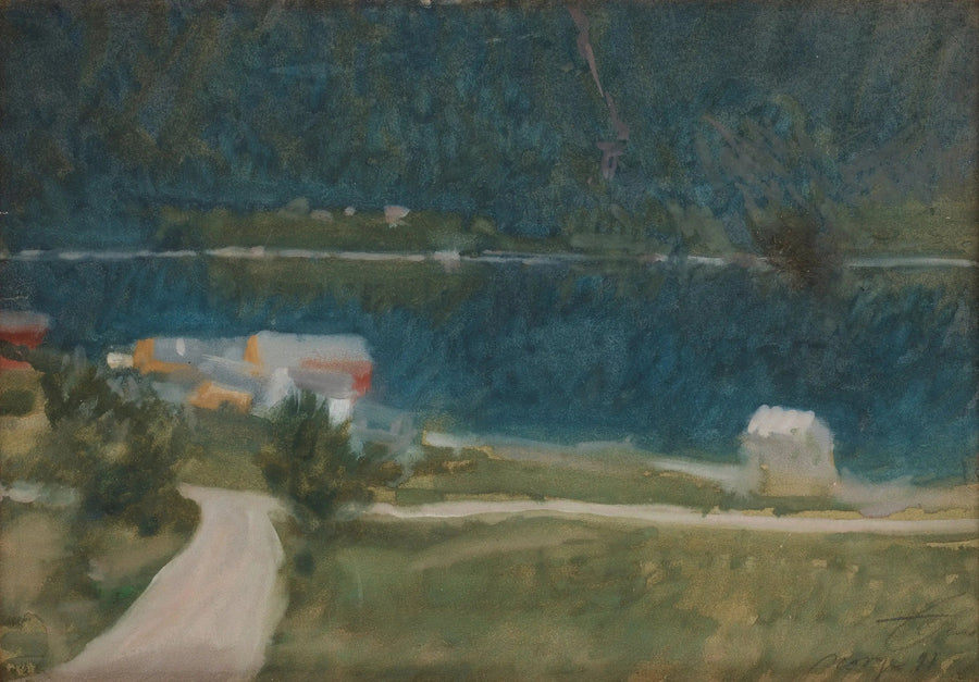 Pejzaż fiordu - Anders Zorn