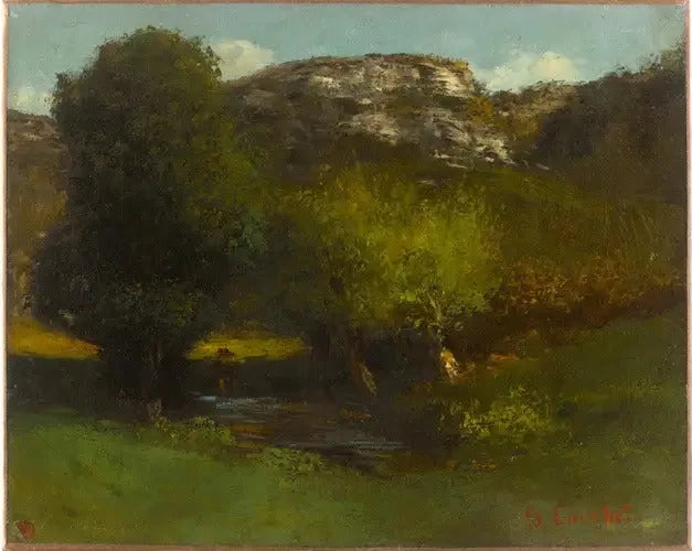 Paysage de Jura - Gustave Courbet image 1 reproduction artisanale de tableau