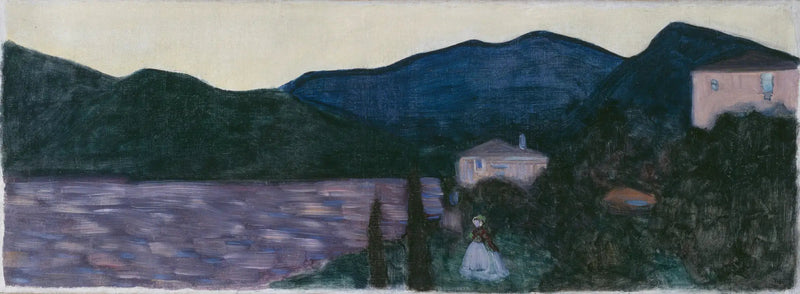 Krajobraz górski z jeziorem - Wasilij Kandinsky