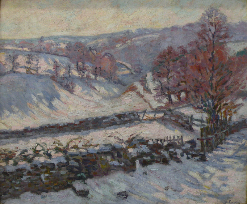 Pejzaż śnieżny w Crozant - Armand Guillaumin