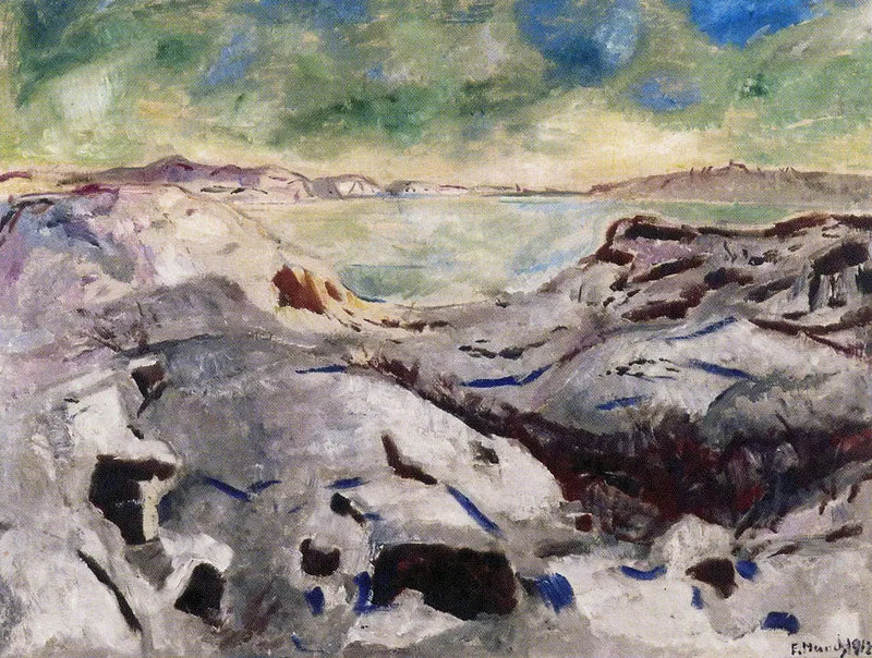Krajobraz śnieżny w Kragerø - Edvard Munch