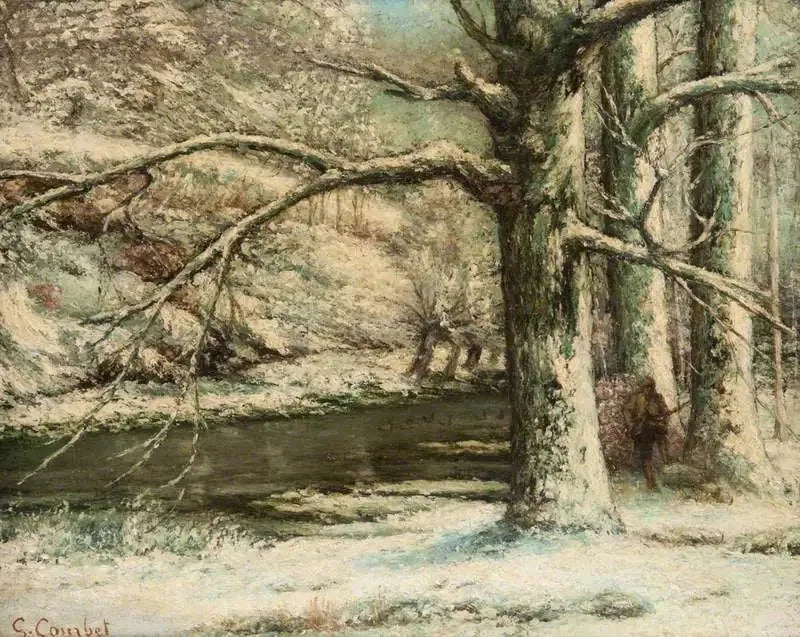 Pejzaż śnieżny - Gustave Courbet