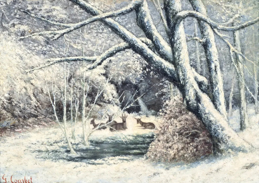 Pejzaż śnieżny - Gustave Courbet