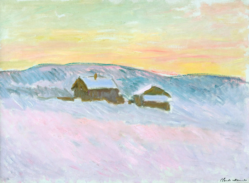 Pejzaż Norwegii. Niebieskie domy - Claude Monet