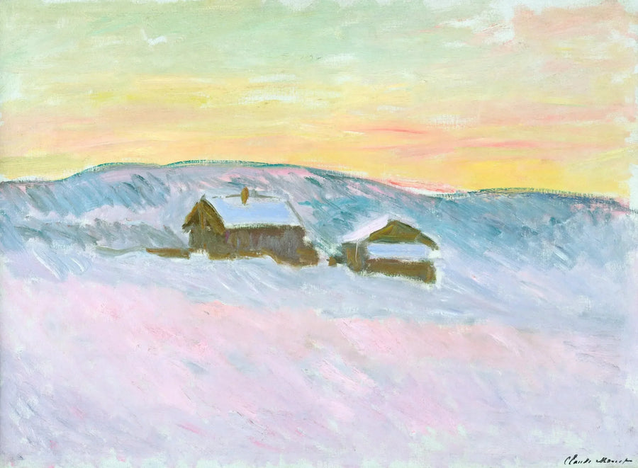 Pejzaż Norwegii. Niebieskie domy - Claude Monet