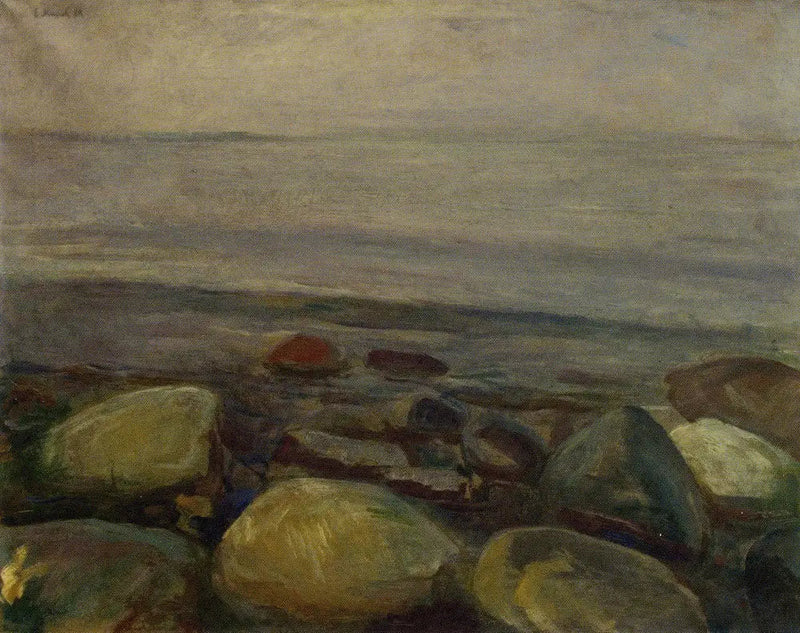 Krajobraz plażowy w Åsgårdstrand - Edvard Munch