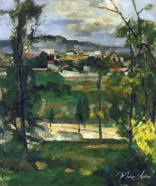 Paysage de village en Ile de France - Paul Cézanne - Reproductions de tableaux et peintures haut de gamme