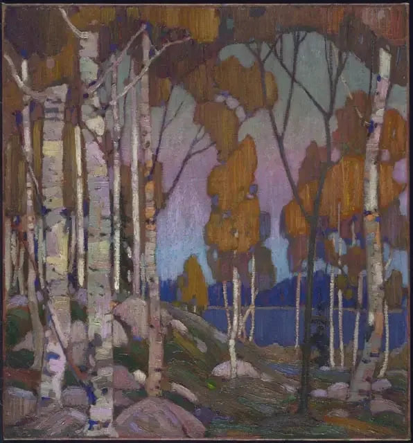 Pejzaż dekoracyjny: brzozy - Tom Thomson