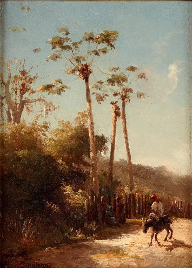 Krajobraz Antyli, Kawaler i osioł na drodze - Camille Pissarro