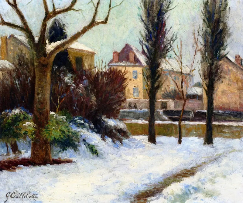 Zimowy krajobraz - Gustave Caillebotte
