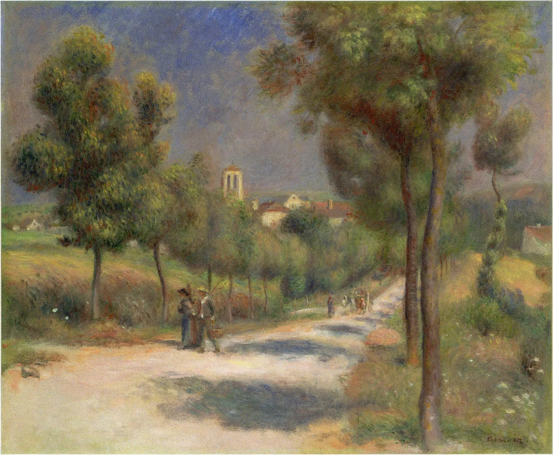 Krajobraz w Essoyes, wcześnie rano - Pierre-Auguste Renoir