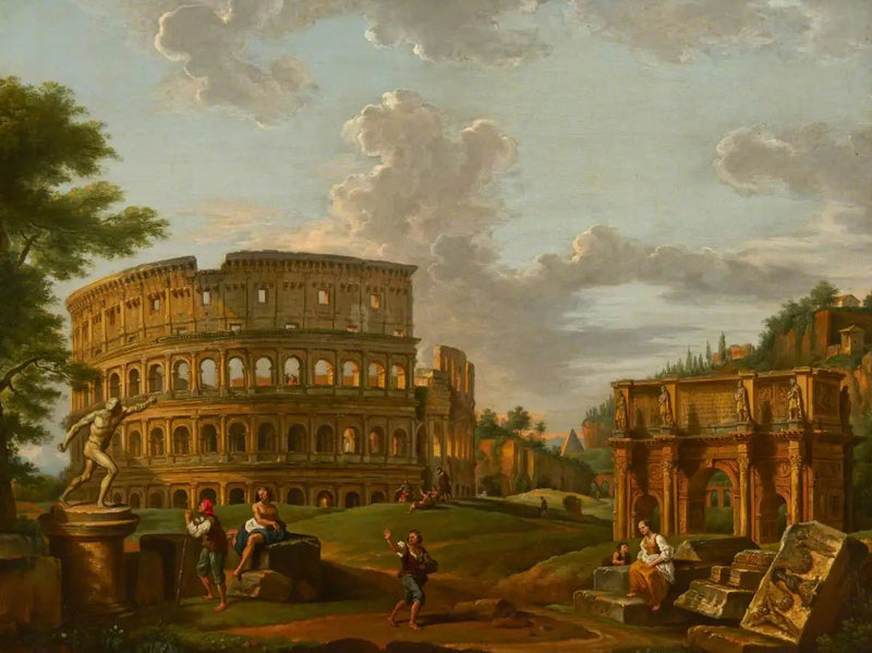 Pejzaż i klasyczne ruiny rzymskie - Giovanni Paolo Panini