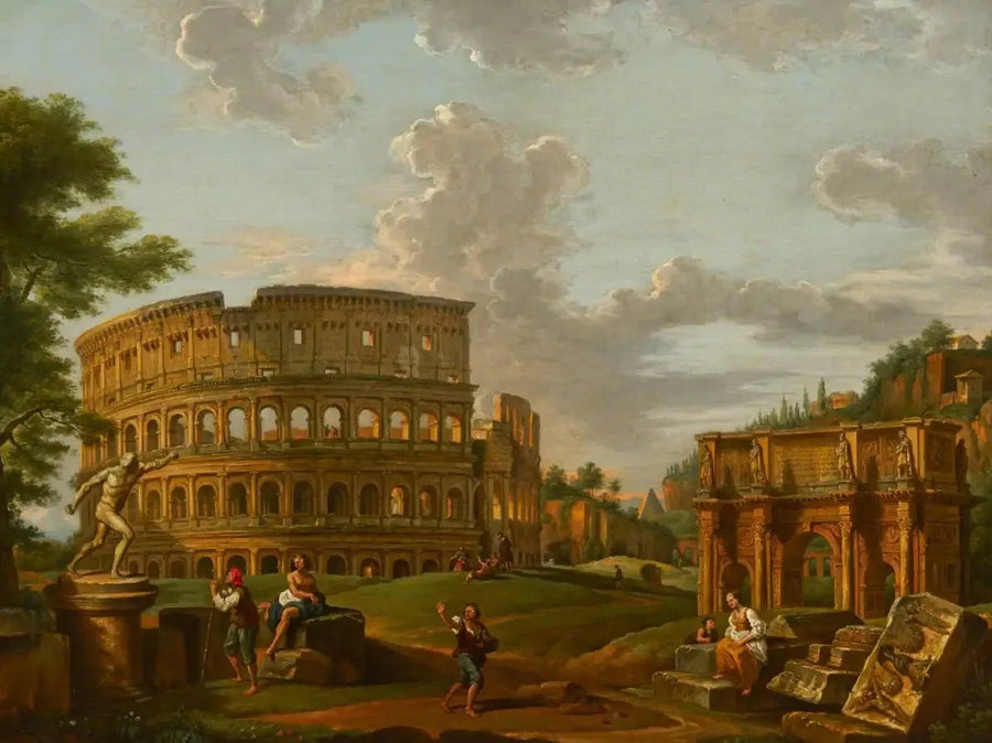 Pejzaż i klasyczne ruiny rzymskie - Giovanni Paolo Panini