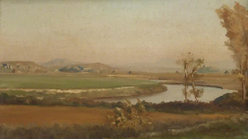 Widok rzeki, prawdopodobnie we Włoszech - Frederic Leighton