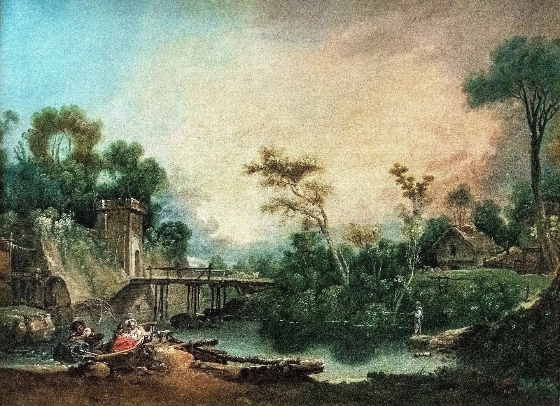 Paysage - François Boucher image 1 copie de tableau peinte à la main