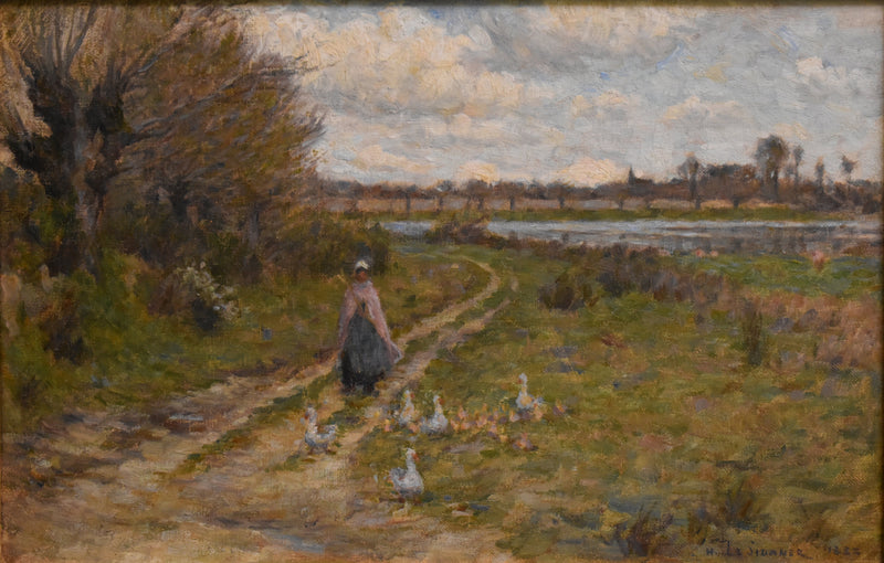 Pejzaż, opiekunka gęsi - Henri Le Sidaner