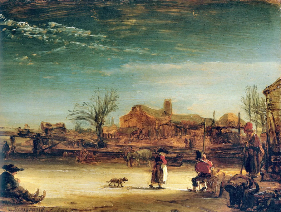 Zimowy krajobraz - Rembrandt