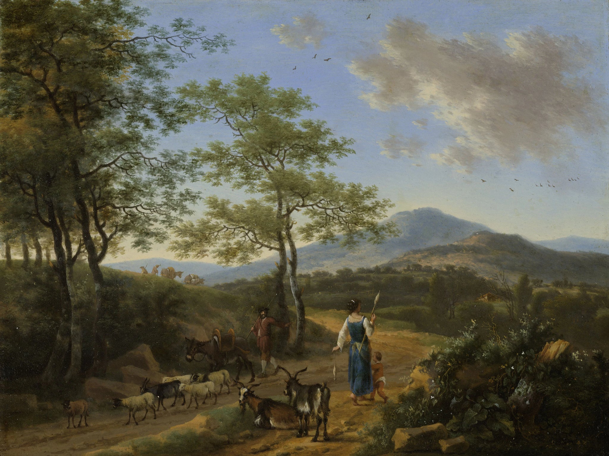 Paysage italien avec des bergers - Willem de Heusch