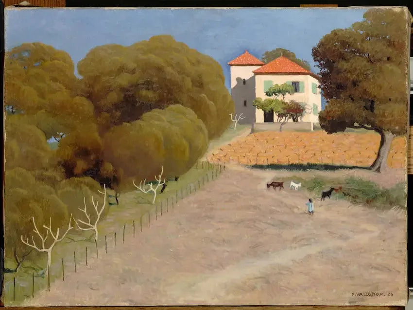 Pejzaż, dom z czerwonym dachem - Félix Vallotton
