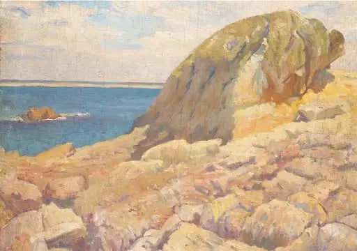 Krajobraz: Skała przed morzem - Robert Delaunay