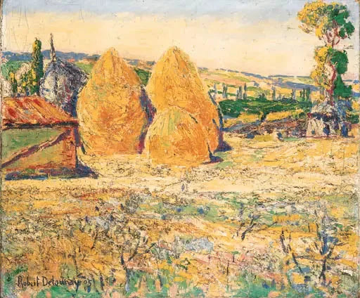 Krajobraz, żniwa - Robert Delaunay