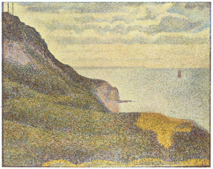 Morski krajobraz w Port-en-Bessin, Normandia - Georges Seurat
