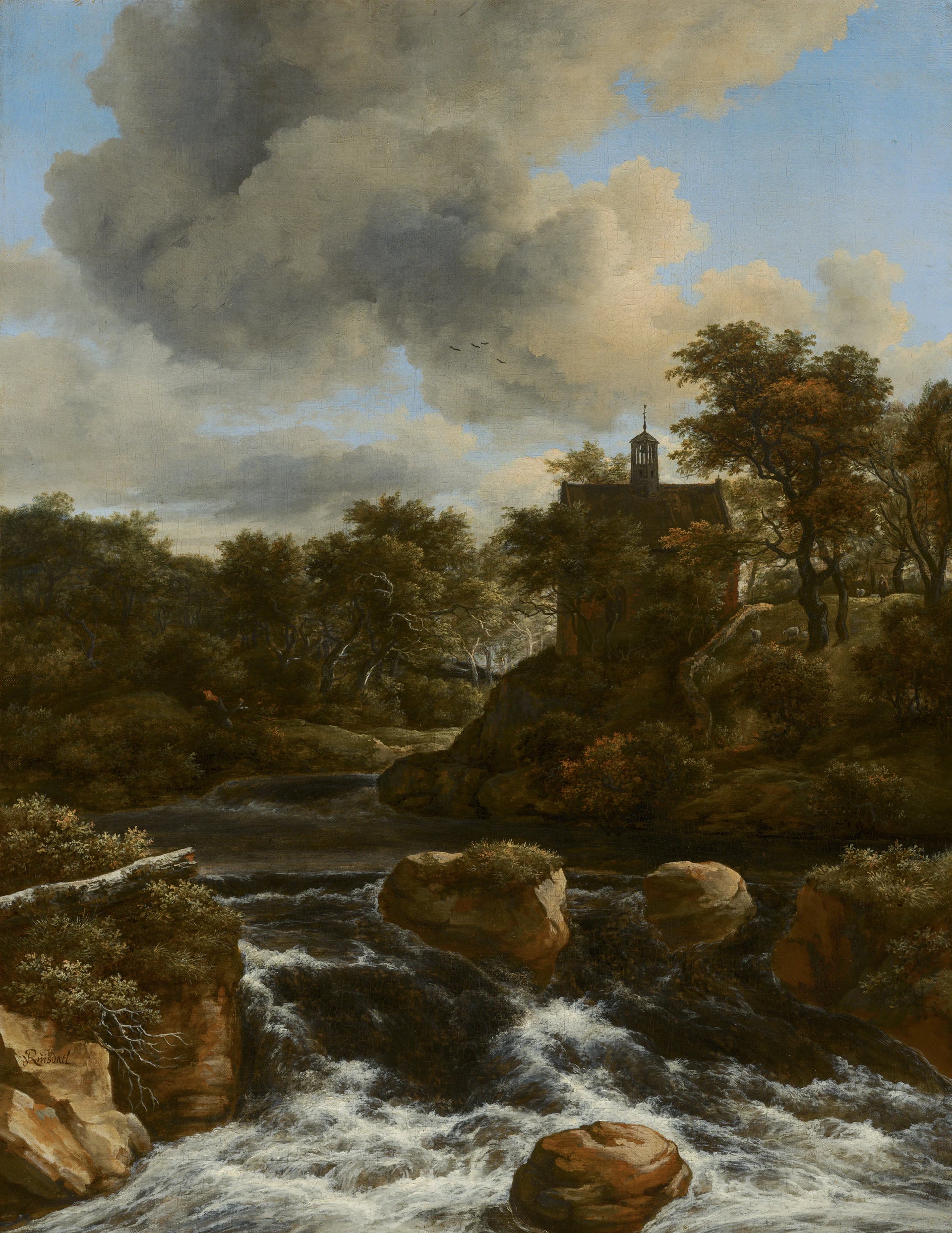 Paysage montagneux avec cascade - Jacob van Ruisdael