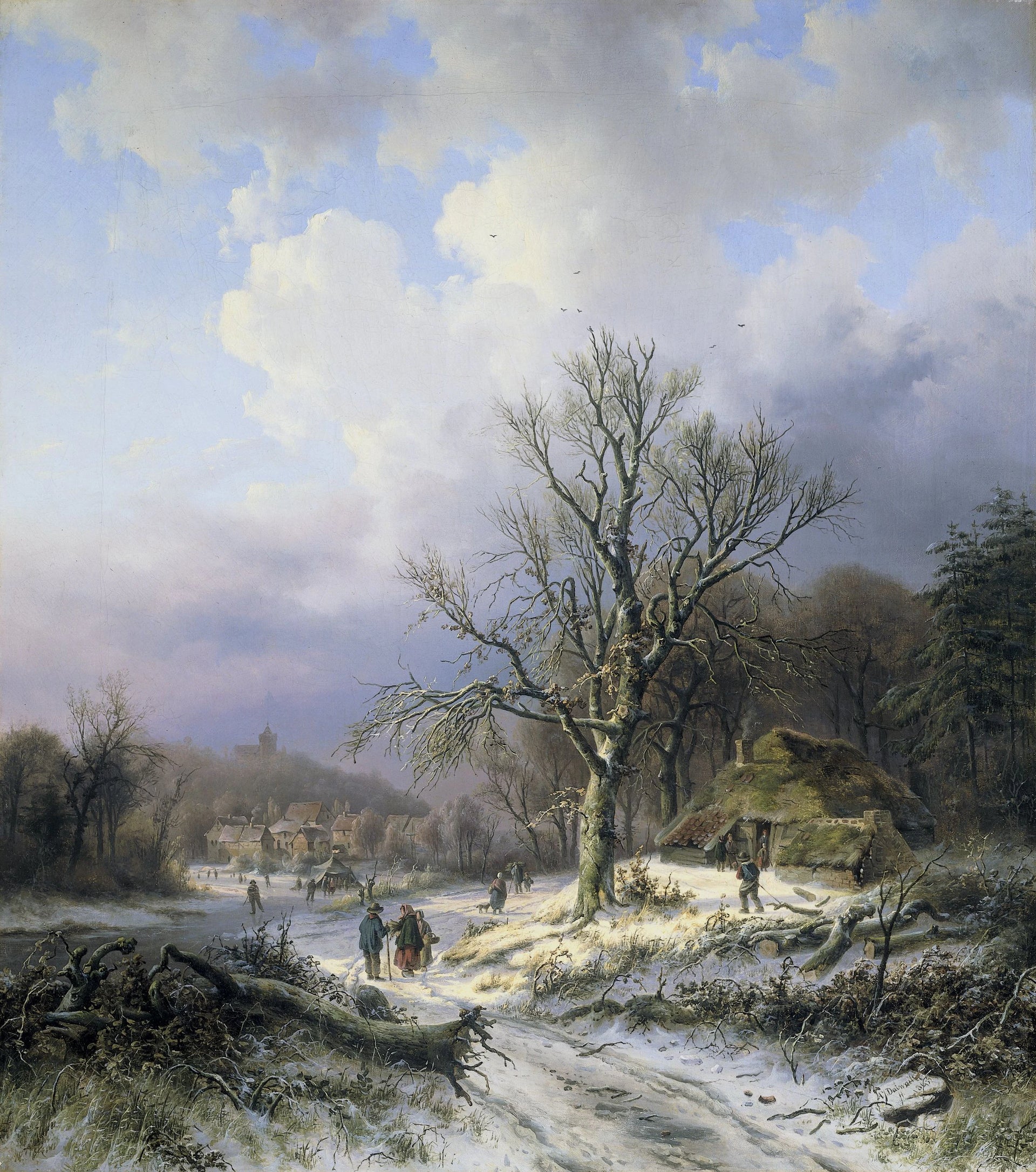 Paysage de neige - Alexander Joseph Daiwaille