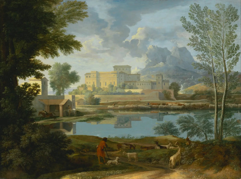 Pejzaż w spokojny dzień - Nicolas Poussin