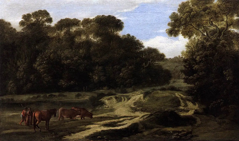 Pastoralny pejzaż z pasterzem i stadem (Droga leśna) - Claude Lorrain
