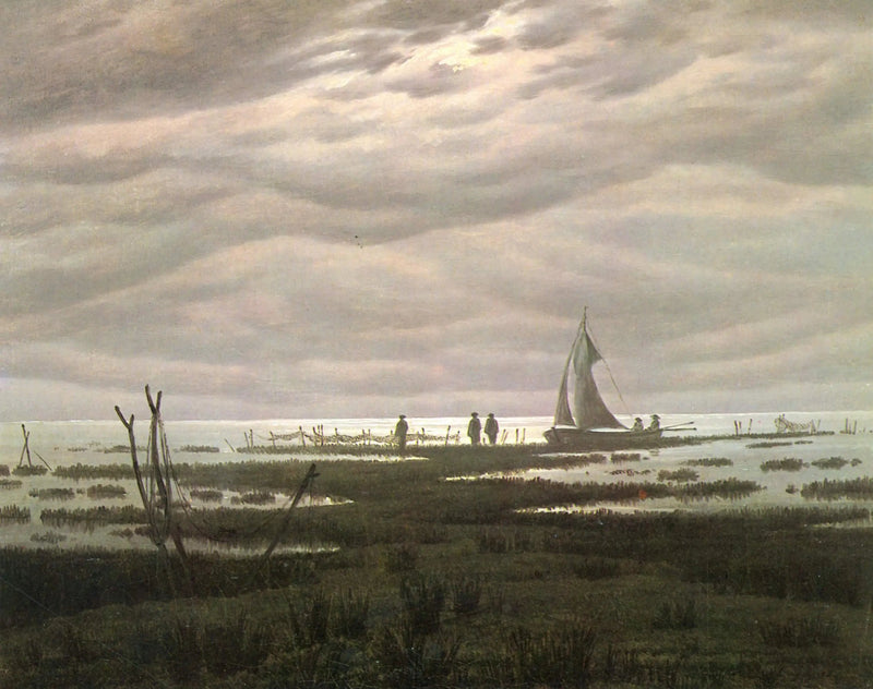 Płaski krajobraz w zatoce Greifswald - Caspar David Friedrich