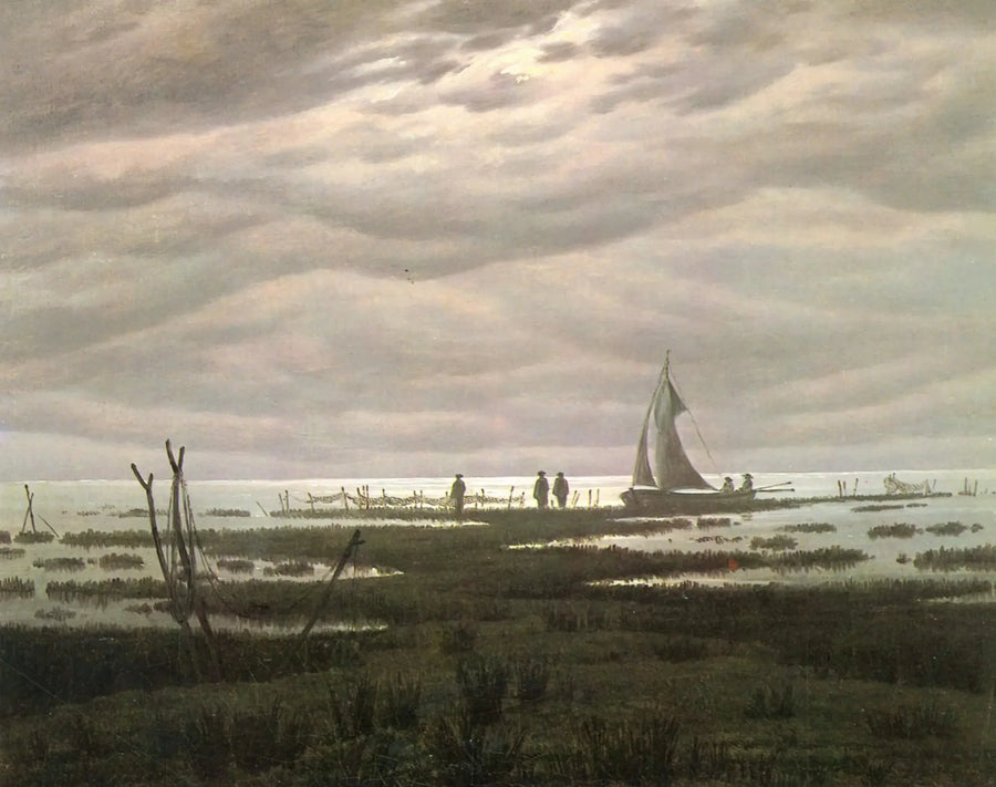 Płaski krajobraz w zatoce Greifswald - Caspar David Friedrich