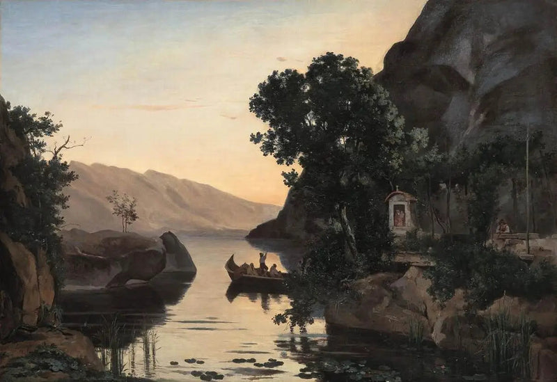 Pejzaż w pobliżu Riva nad Jeziorem Garda - Jean-Baptiste Camille Corot