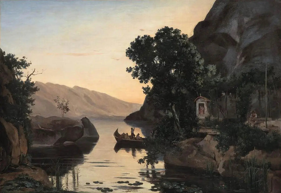 Pejzaż w pobliżu Riva nad Jeziorem Garda - Jean-Baptiste Camille Corot