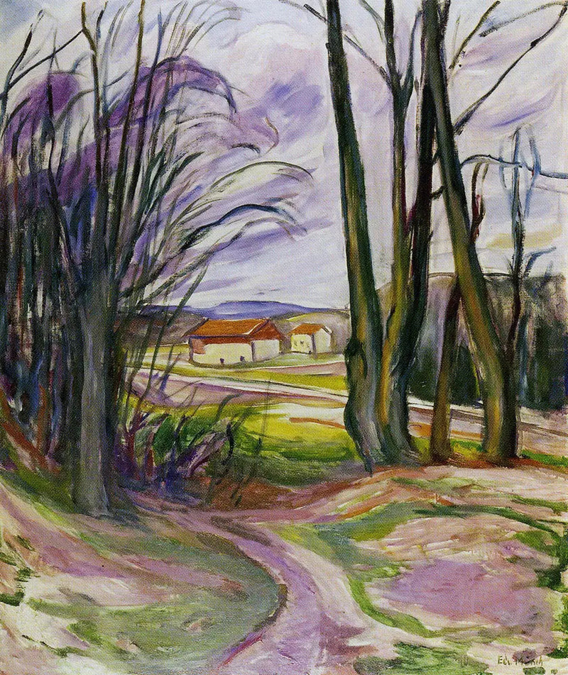 Krajobraz w pobliżu Skøyen - Edvard Munch