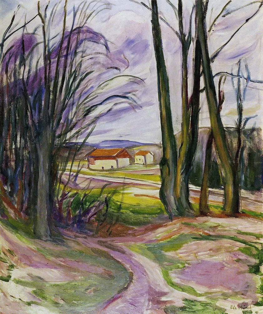 Krajobraz w pobliżu Skøyen - Edvard Munch