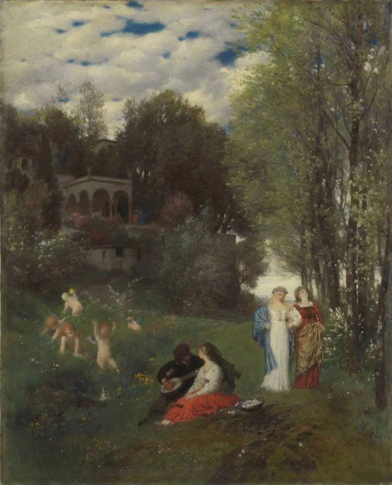 Idealny pejzaż wiosenny - Arnold Böcklin