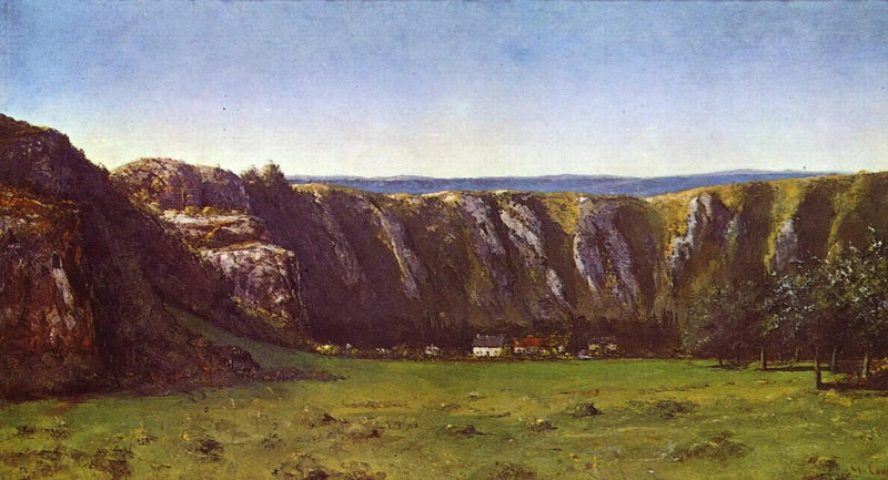 Krajobraz skalisty w okolicach Flagey - Gustave Courbet