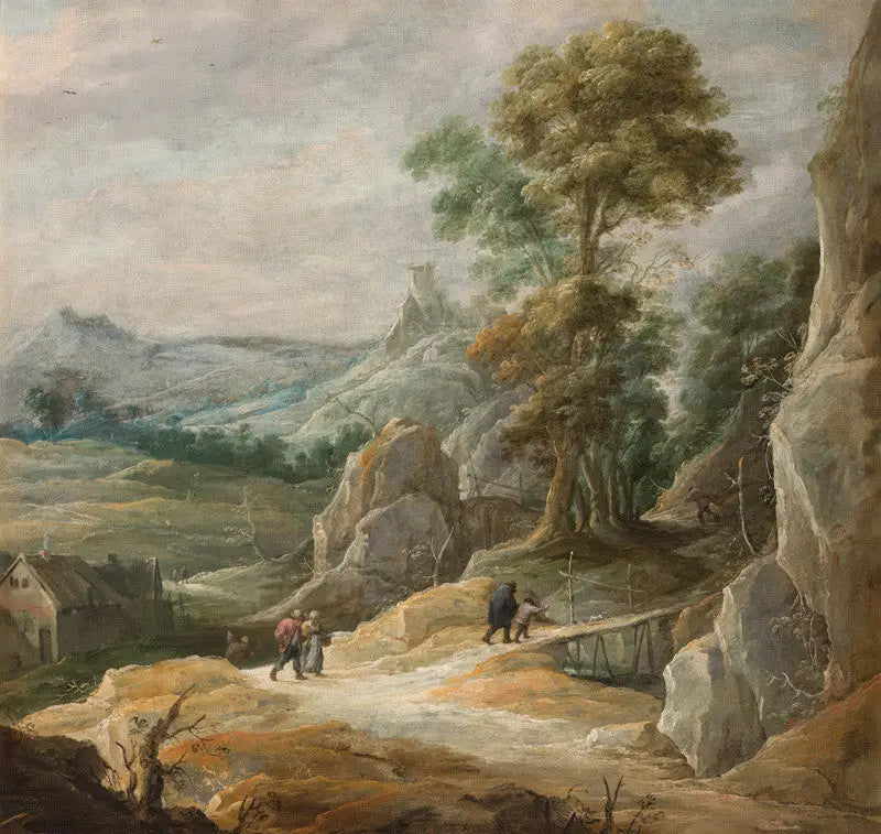 Górski pejzaż z pielgrzymami - David Teniers Młodszy