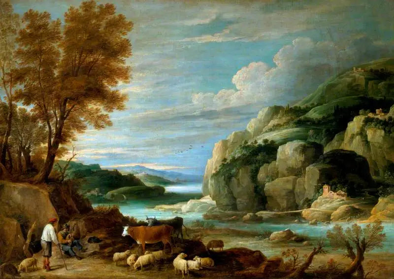 Górski pejzaż z postaciami - David Teniers młodszy
