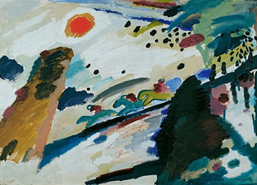 Romantyczny krajobraz - Wasilij Kandinsky