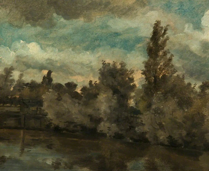 Pejzaż (potok z rzędami drzew) - John Constable
