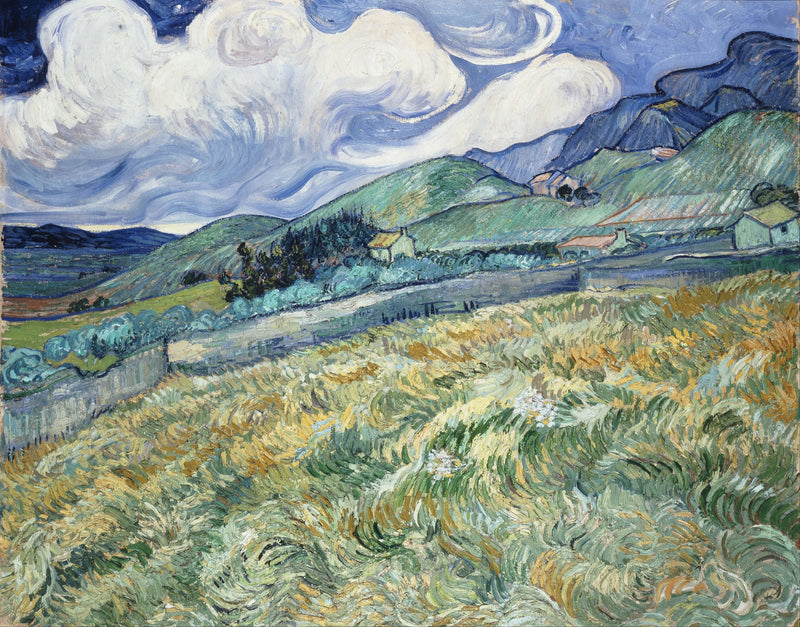 Krajobraz górski za szpitalem Saint-Paul - Vincent van Gogh
