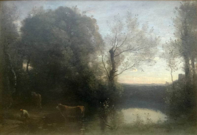 Pejzaż, zachód słońca - Jean-Baptiste Camille Corot