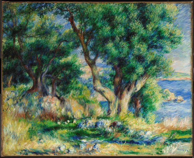 Krajobraz na wybrzeżu, w pobliżu Menton - Pierre-Auguste Renoir