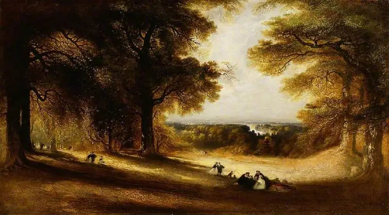 Pejzaż: Widok w parku Richmond - John Martin